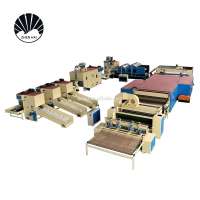 Nonwoven stiff wadding and glue free wadding production line